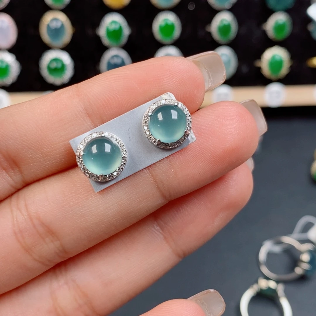 银S925镶嵌戒指翡翠泡****?