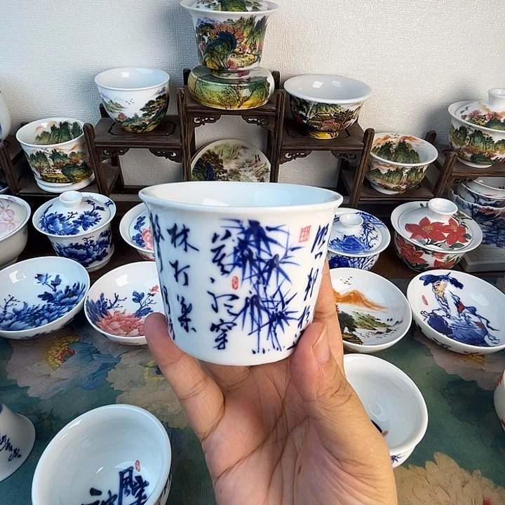 忠意堂釉下彩定风波微瑕不退
