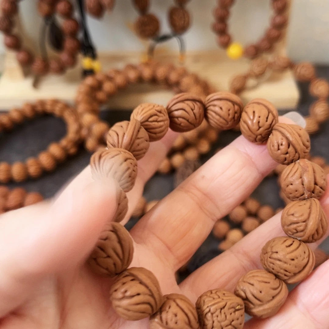 晨***露野生桃枭大籽手串