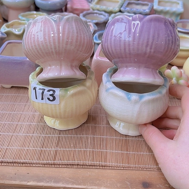 红陶陶瓷花盆当场满12包邮