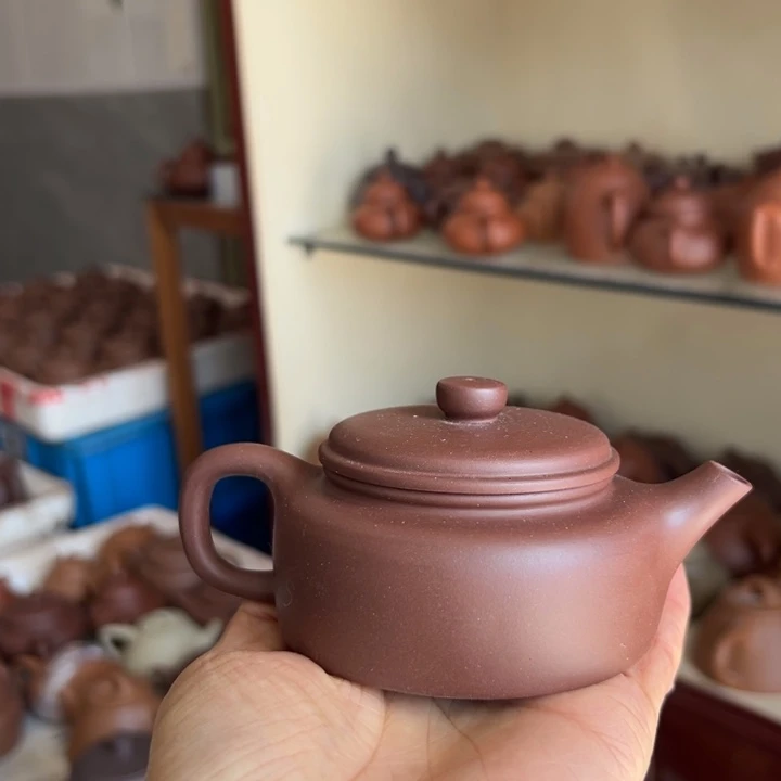 紫砂茶壶紫泥德中150c c