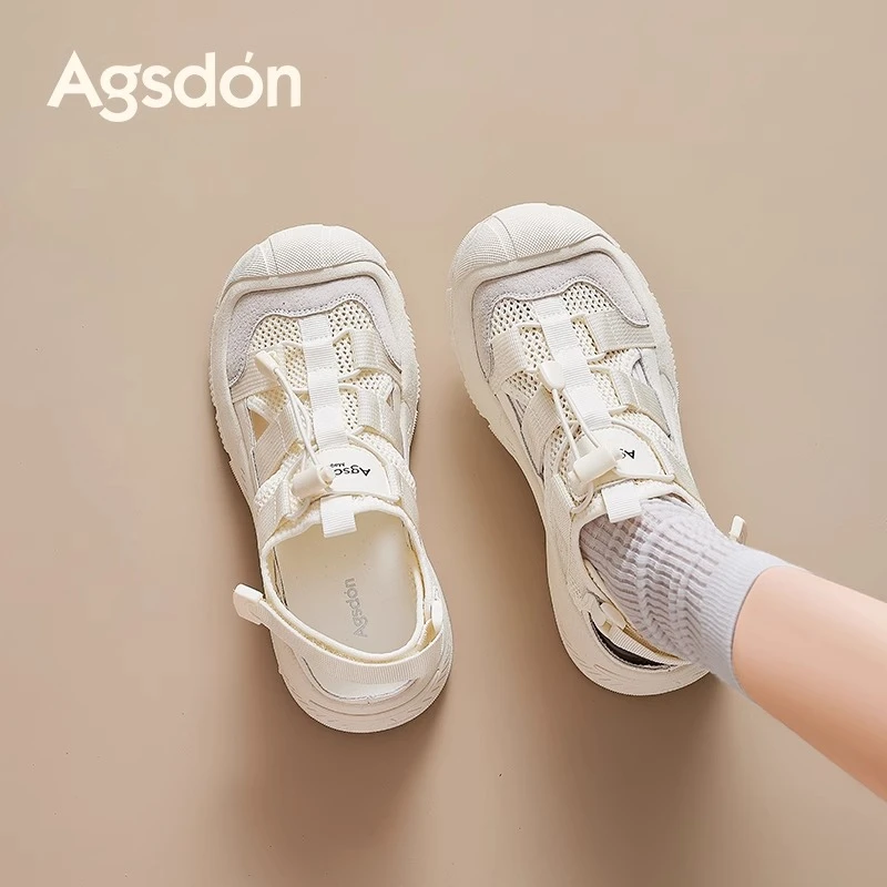 奥古狮登运动凉鞋女2025新款夏季镂空透气溯溪鞋防滑户外登山鞋H