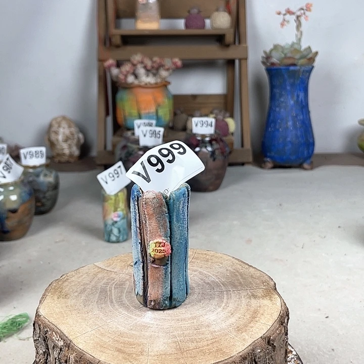 紫砂花盆独枝干 内口2.3