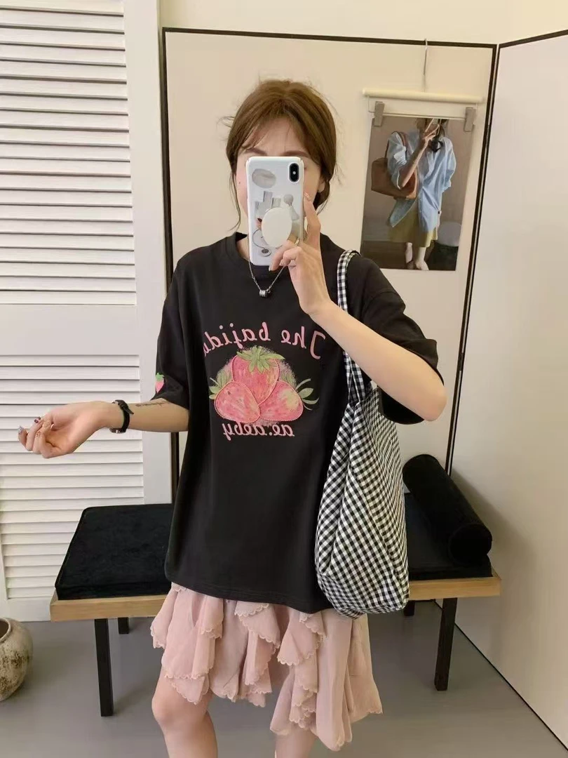 【夏季清仓专属链接301-400】夏季韩版T恤显瘦休闲韩系百搭上衣