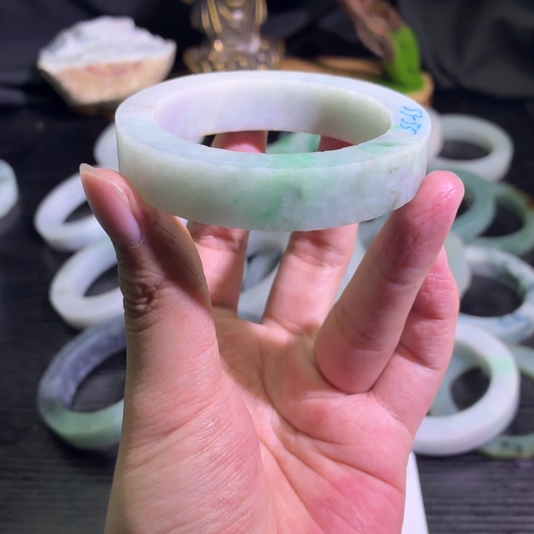 定制翡翠未镶嵌天然翡翠A货毛胚手镯定制