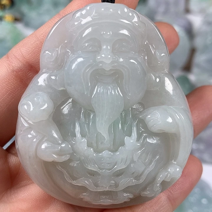 颈饰未镶嵌翡翠立体财神爷福利卡厚12.5