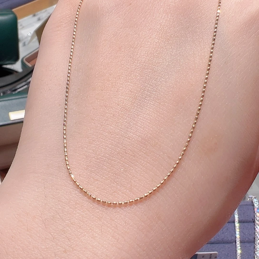 实验室培育钻石18K金镶嵌颈饰