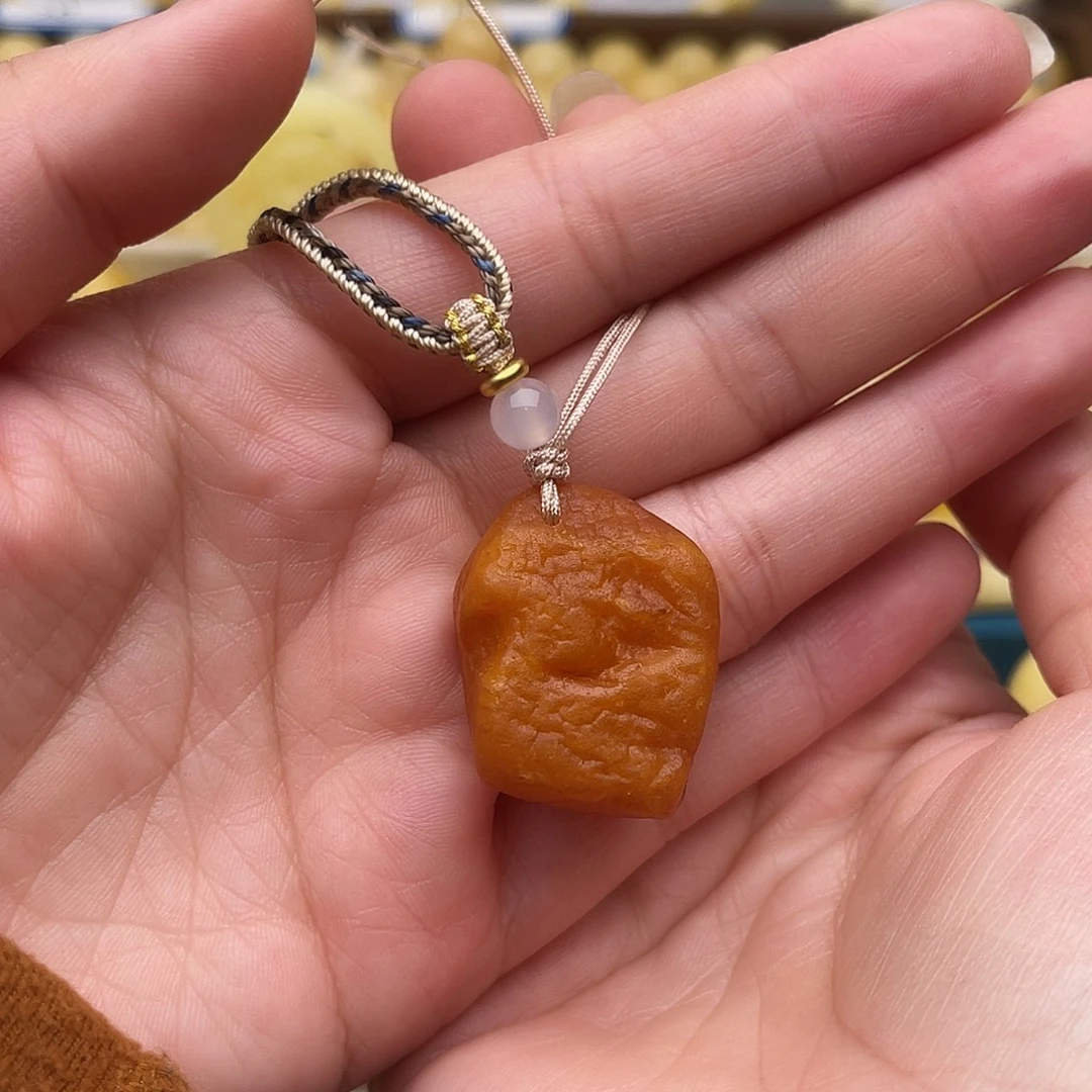 琥珀未镶嵌裸石蜜蜡原石一块梦