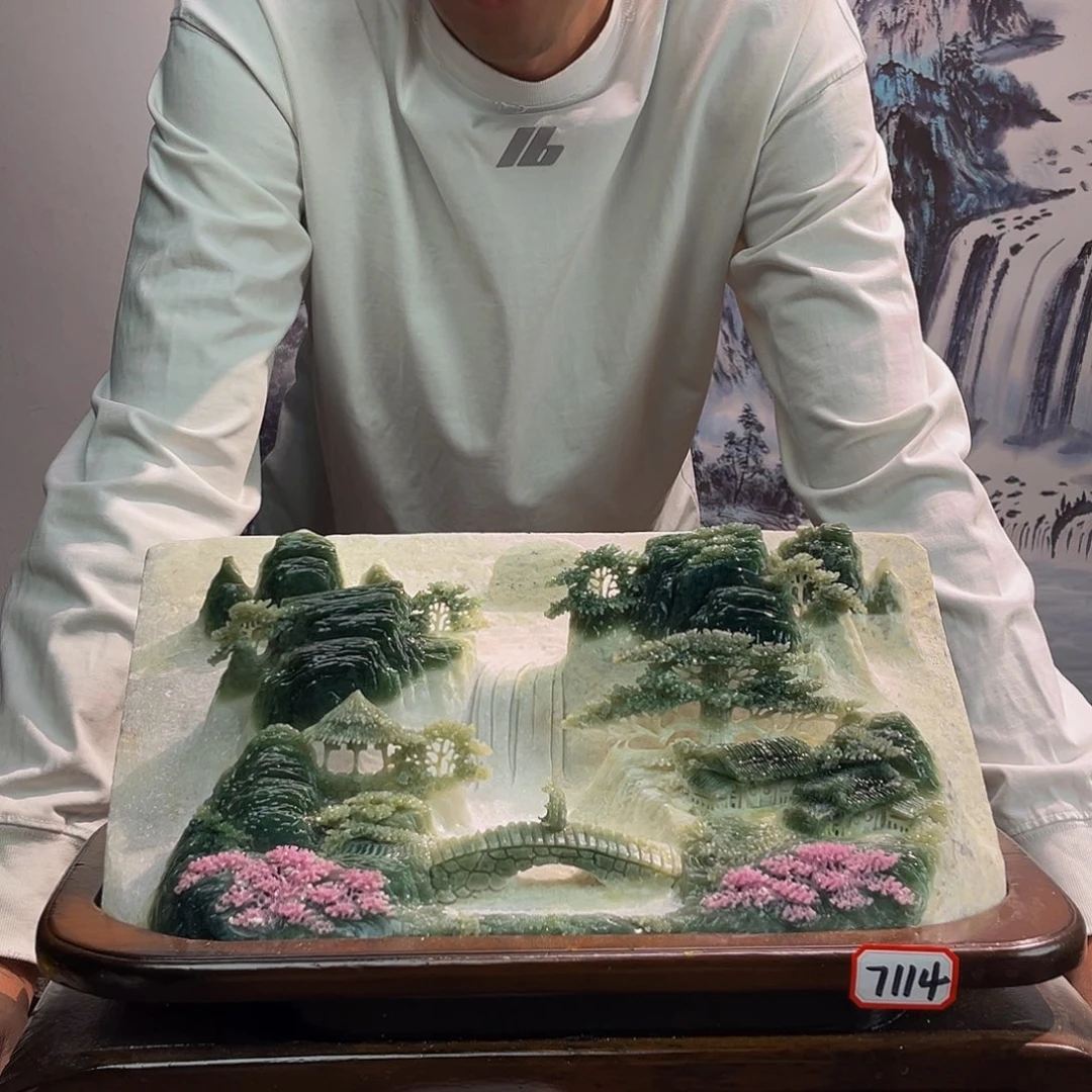 非***常玉玉摆件多色带底座