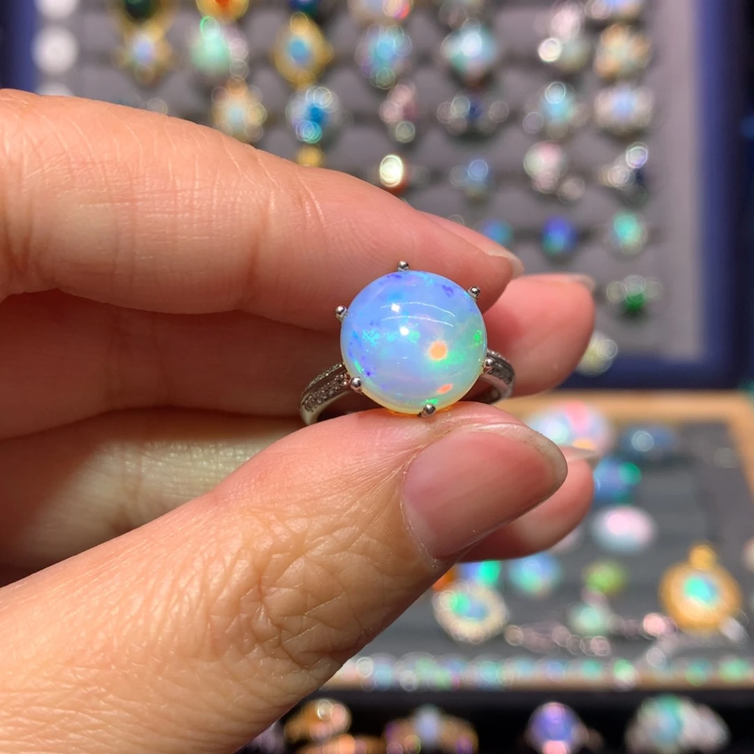 银S925镶嵌欧泊戒指款式