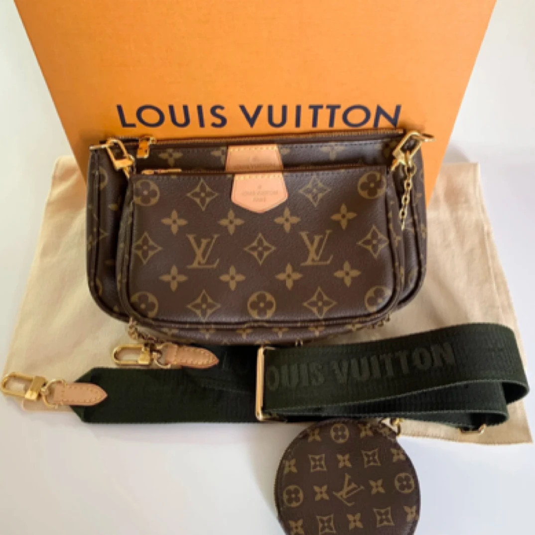 95新 LouisVuitton/路易威登 lv五合一绿肩带97