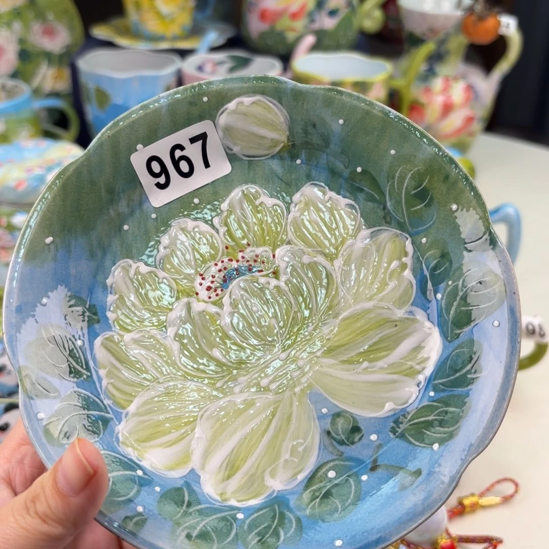 景德镇手绘高温釉下彩陶瓷茶具