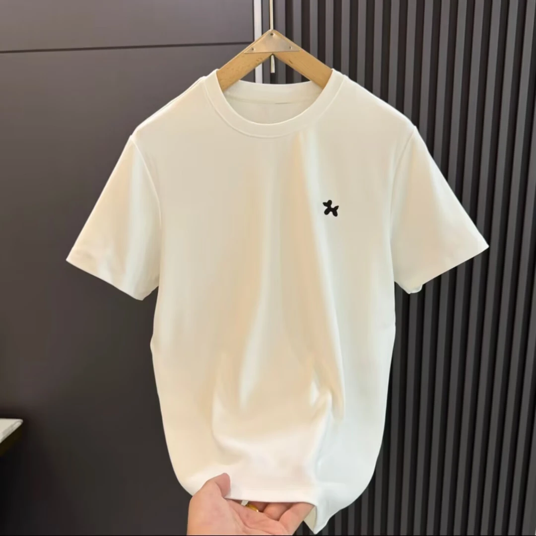 2025夏季新款短袖t恤男潮流男装腊肠狗衣服宽松休闲体恤衫半袖黑