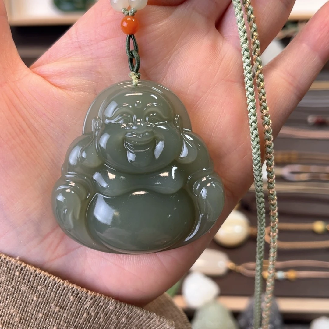 和田玉颈饰未镶嵌橙*大佛