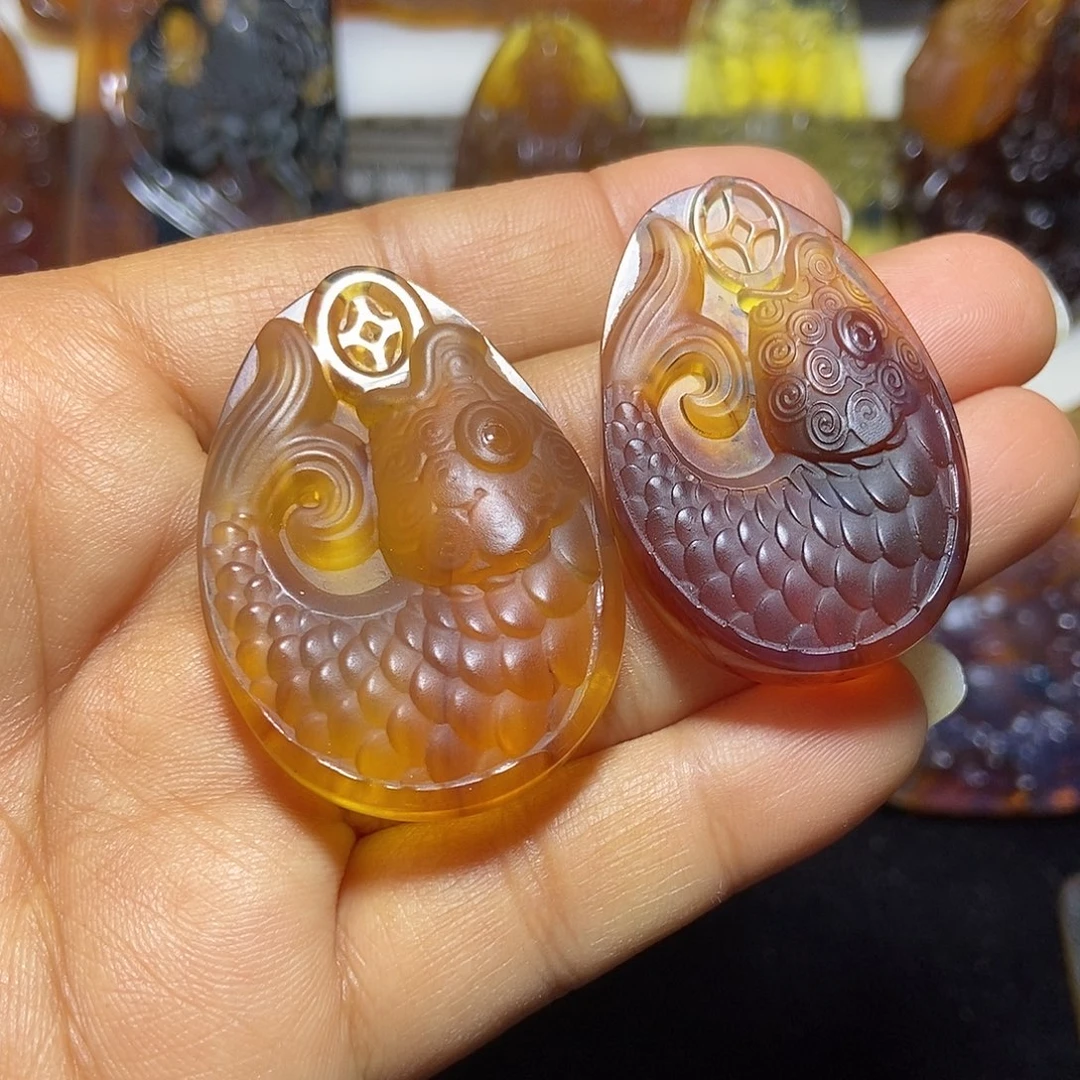 琥珀未镶嵌颈饰缅甸天然琥珀吊坠