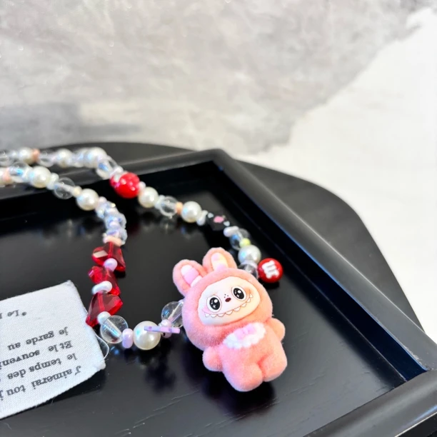 铜合金仿珍珠项链 拉家草莓项链XL3375