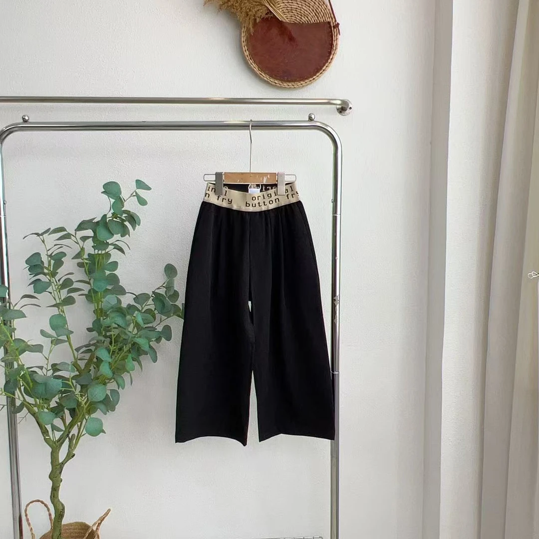 5238锁黑色休闲裤子