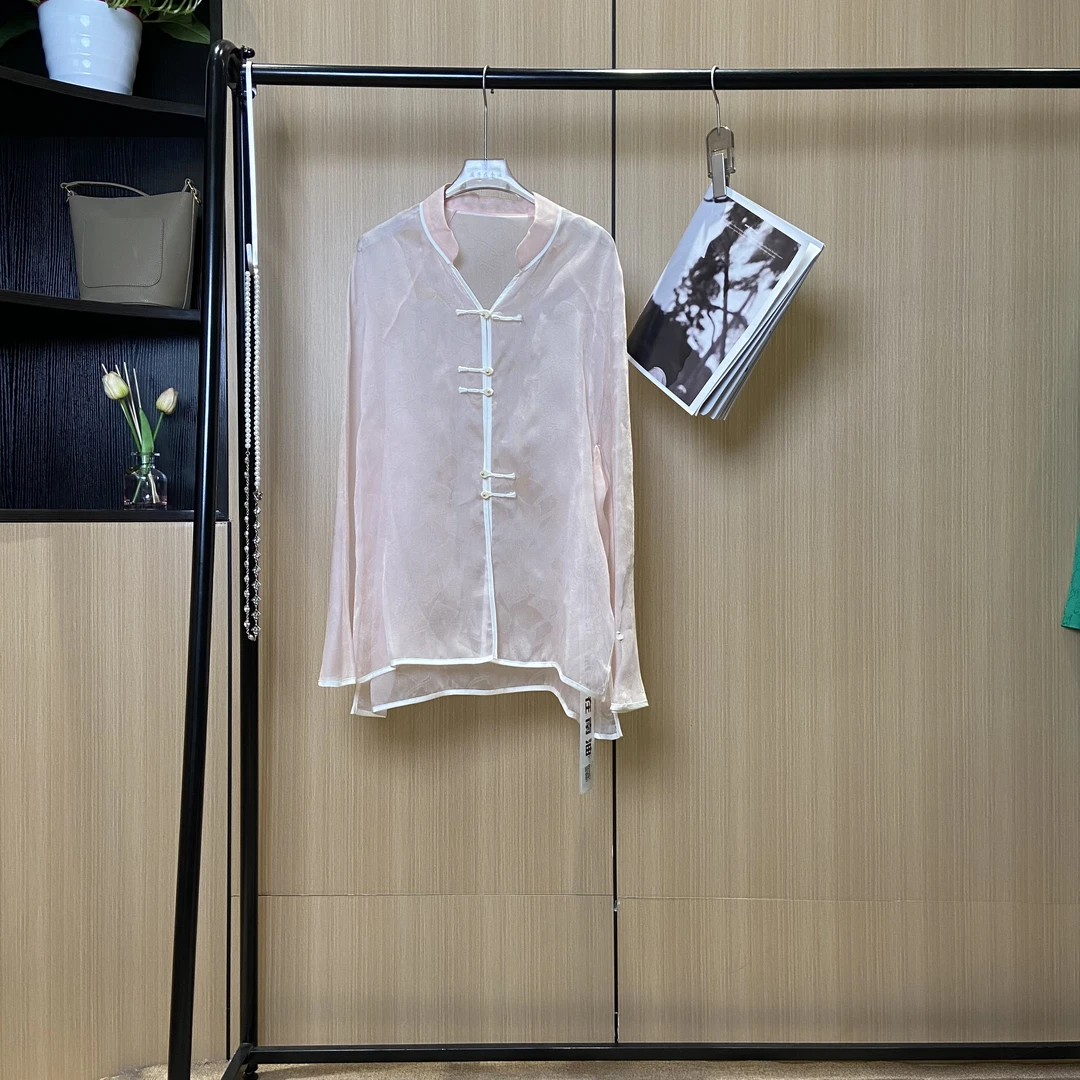 【燕子在南油】73衣长新款显瘦百搭国风欧根纱外套防晒1281