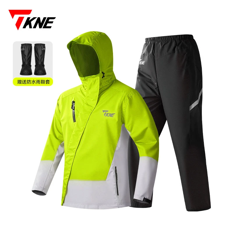 TKNE骑行雨衣外卖骑手专用RW1夏季分体式摩托车机车服防暴雨套装