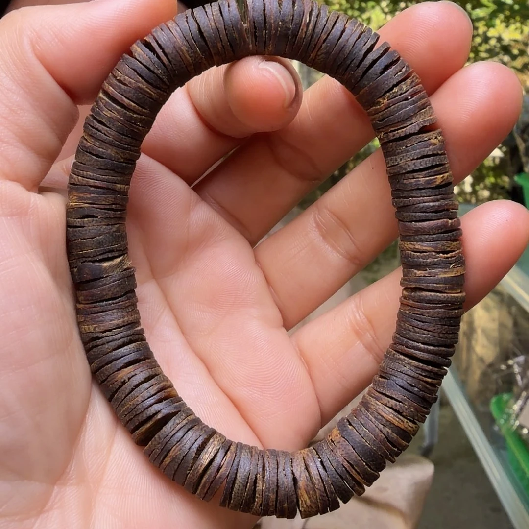 手串沉香海南料原母树老白奇金丝玉化糖心沉水皮油一条1.0mm