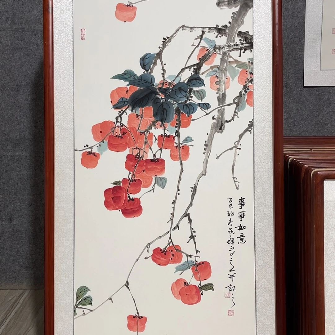 国画书画作品带框63×，123