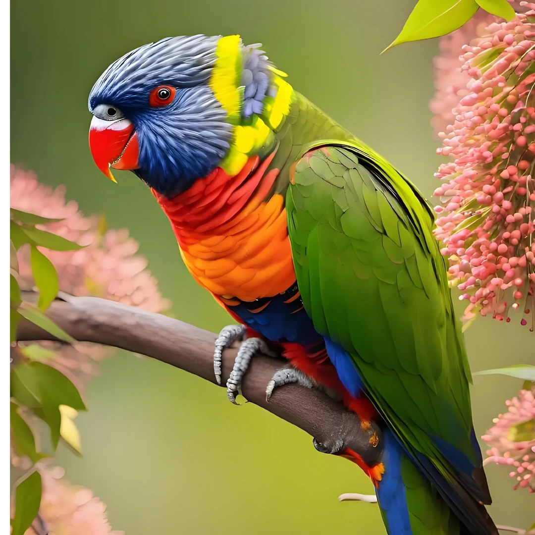 彩虹吸蜜鹦鹉亲人粘人趣味爱蹦跶有学语能力