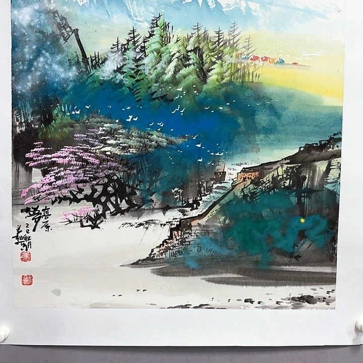 国画亲笔手绘放心去藏