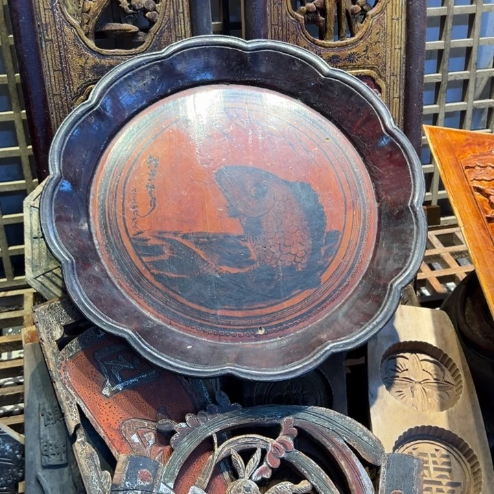 香榧木辛*花老木雕花板艺术