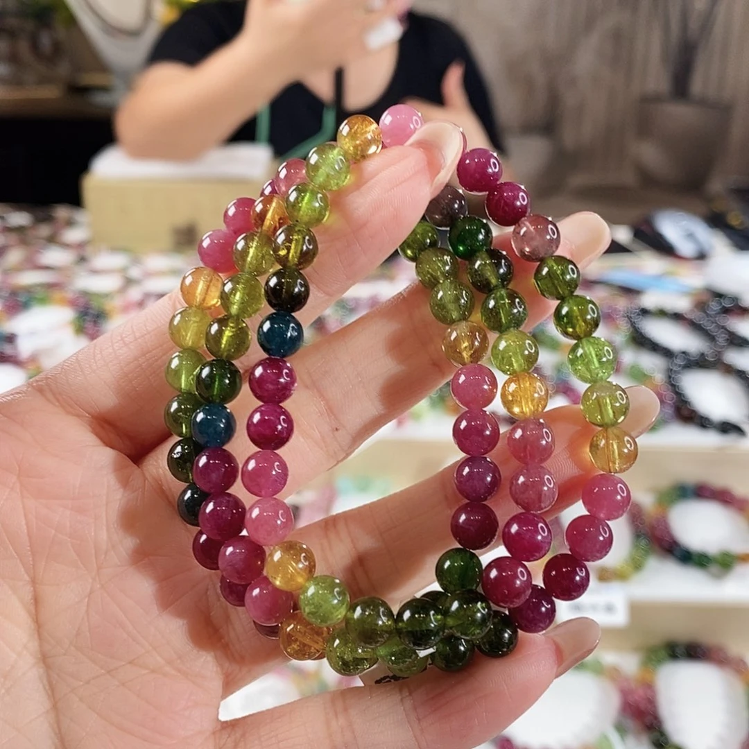 手串未镶嵌碧玺G2485三圈颜色微差