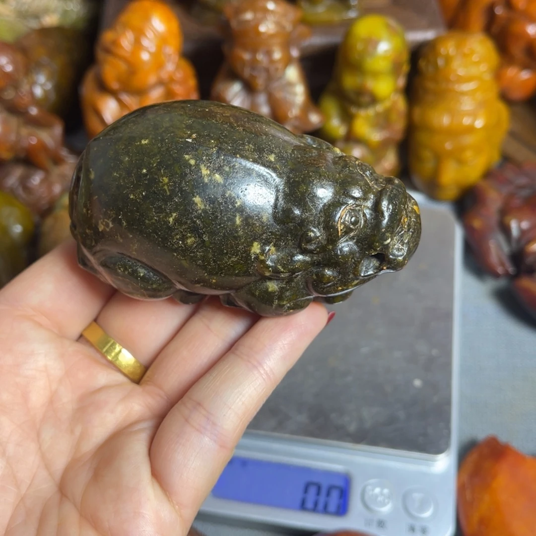 蛇纹石玉合金颈饰