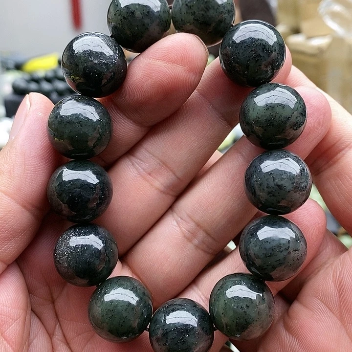 【闪购商品】未镶嵌手链和田玉18青花