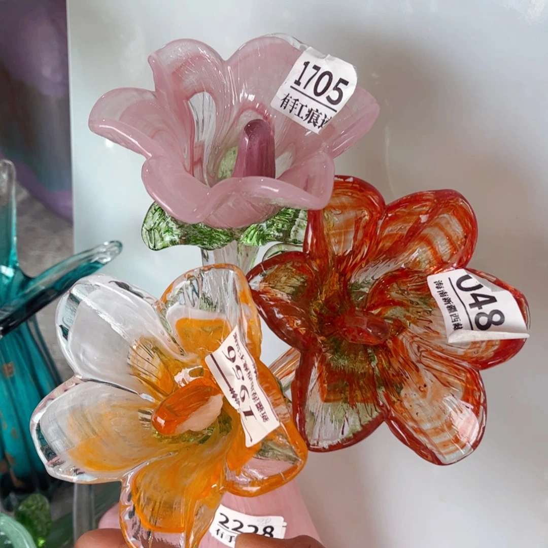 琉璃3支花1705 0484 1956 花瓶家悦美居