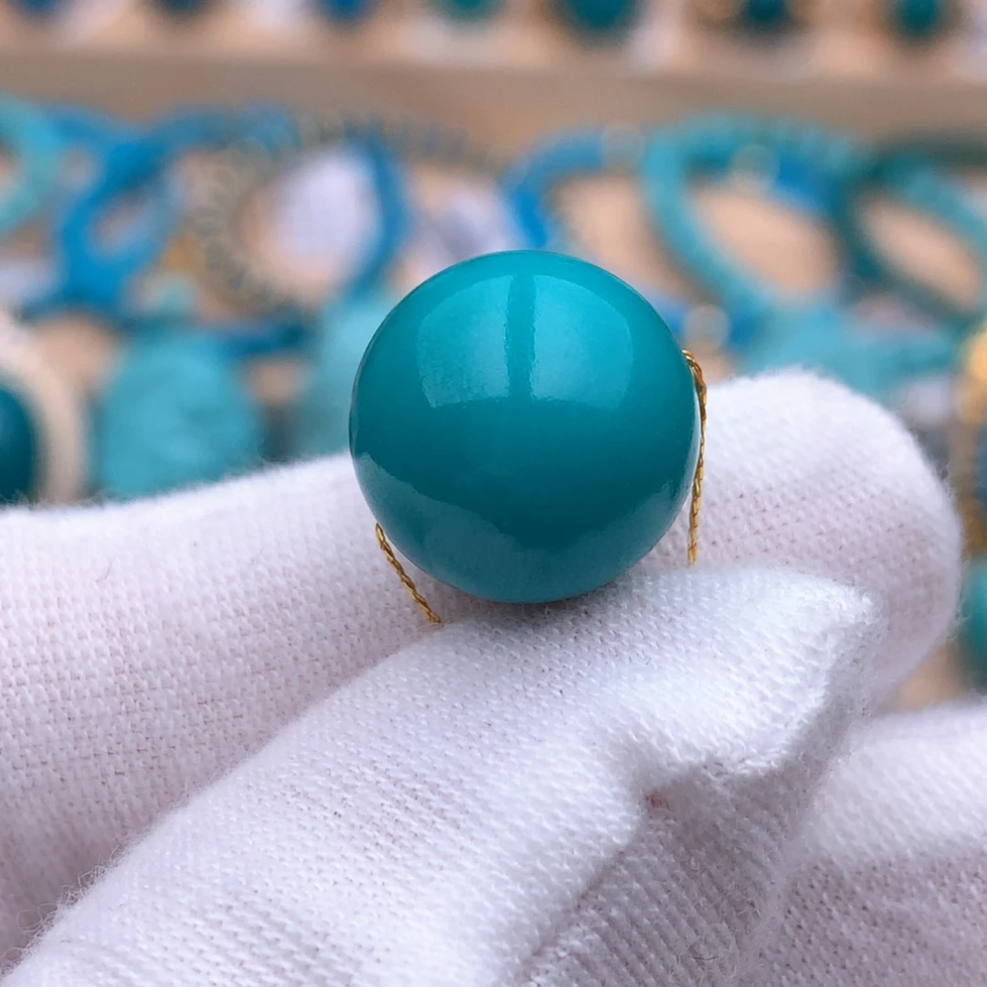 绿松石未镶嵌珠宝奇石13.7mm