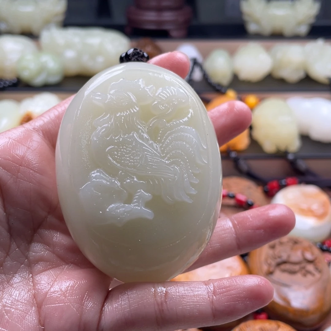 异***少石材古青石手把件