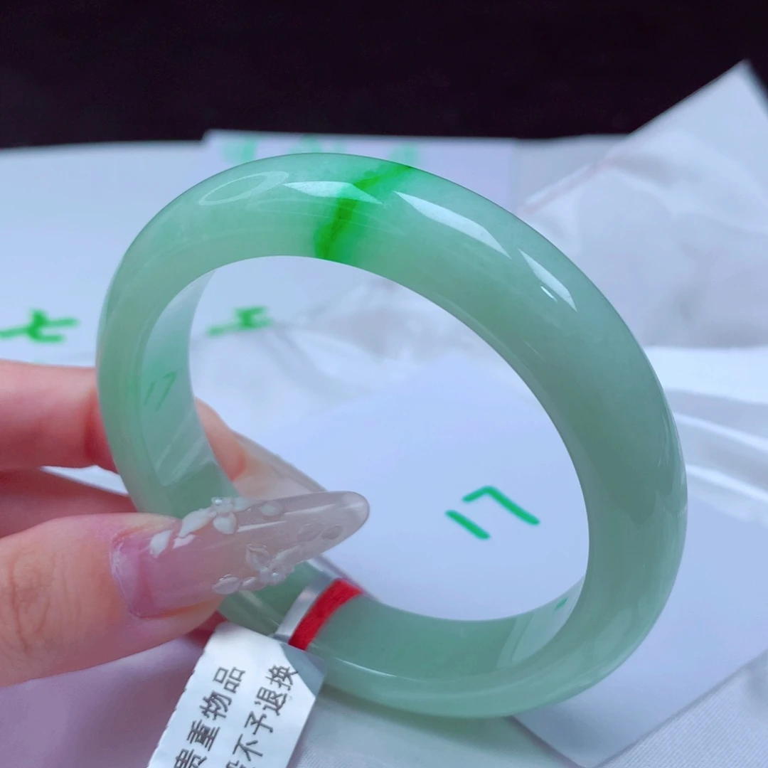 未镶嵌手镯翡翠天然缅甸翡翠A货手镯 17号