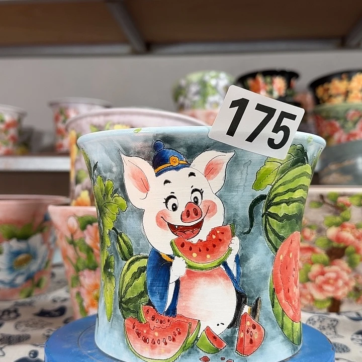 景德镇手绘多肉花盆