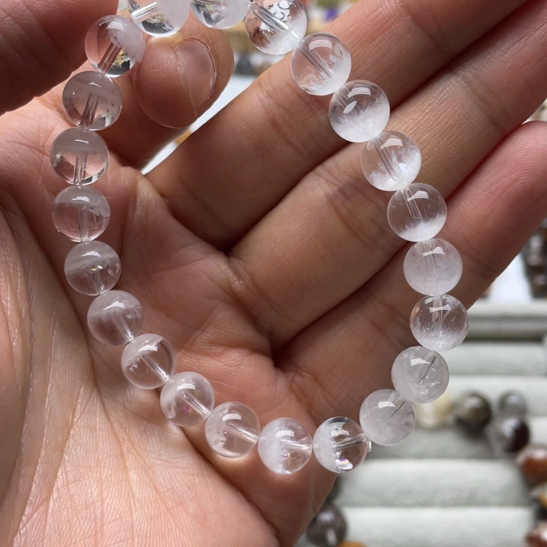 未镶嵌手链水晶白幽灵