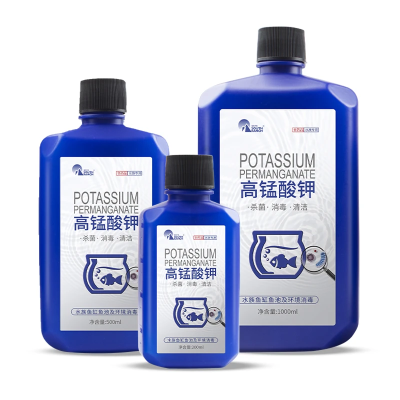 高锰酸钾溶液鱼缸适用水族消毒液产乌龟养殖场鱼用稀释消毒净水剂