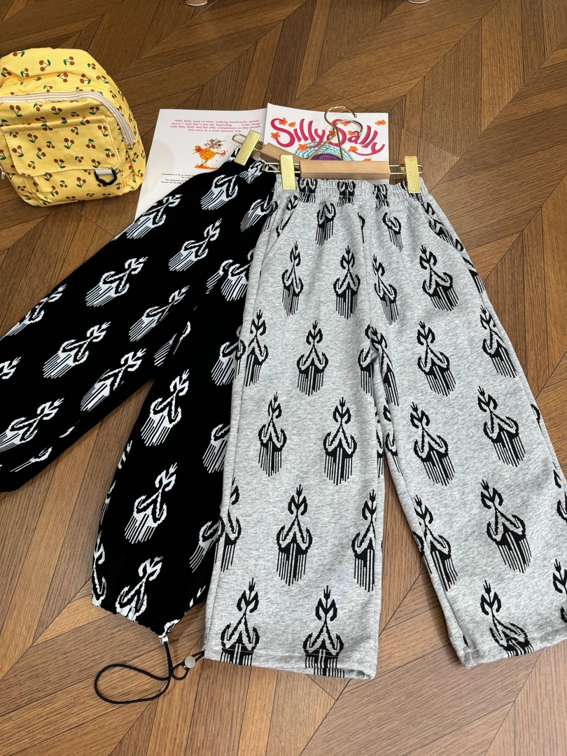 LIWANAY/黎婉娜新款艾特莱斯儿童裤子男童女童休闲气质春秋休闲裤