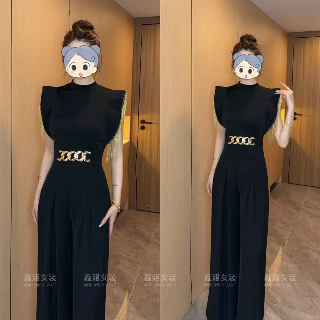 2025夏季新款时尚显瘦气质女士网红洋气两件套百搭款D9984