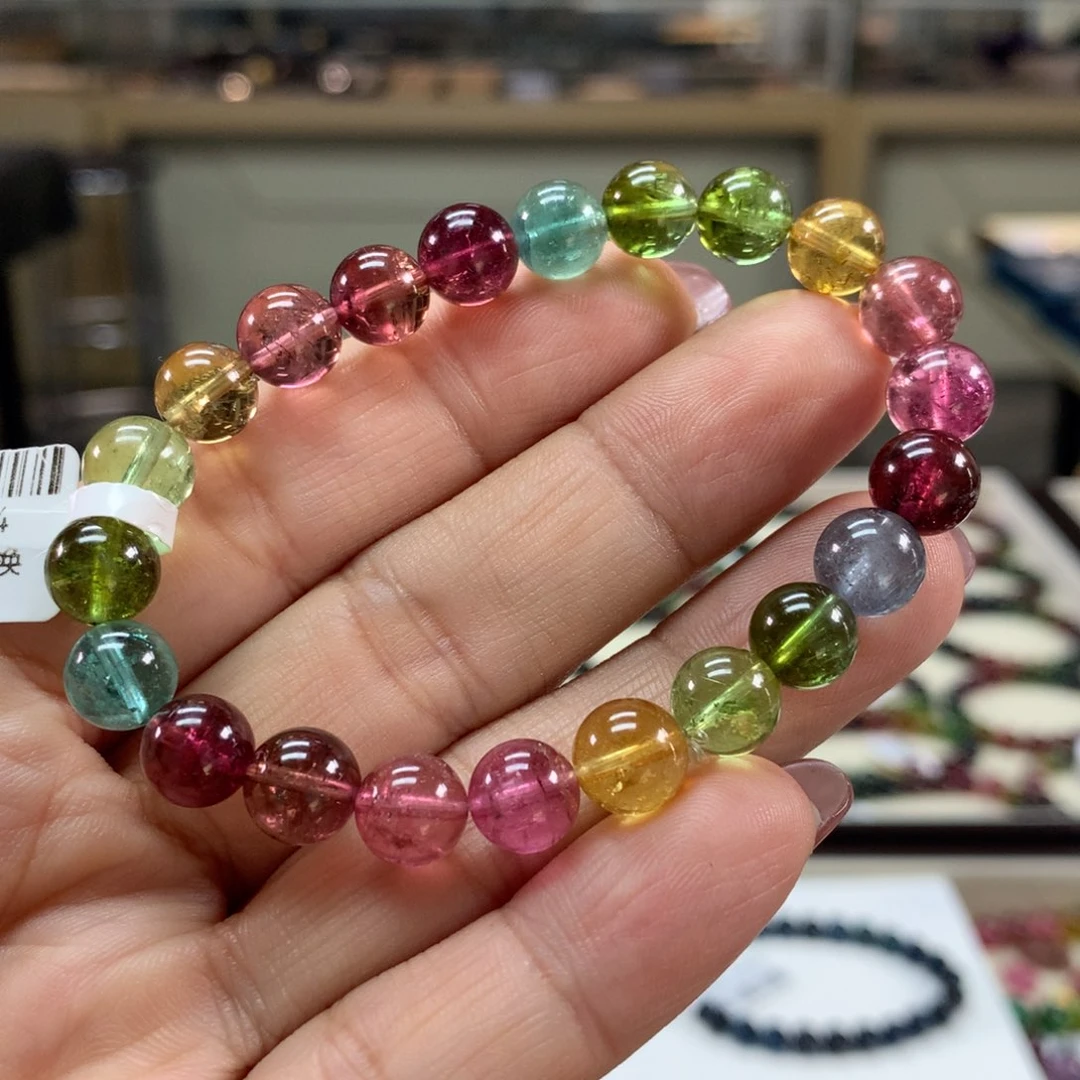 碧玺手链未镶嵌手链8.5毫米左右