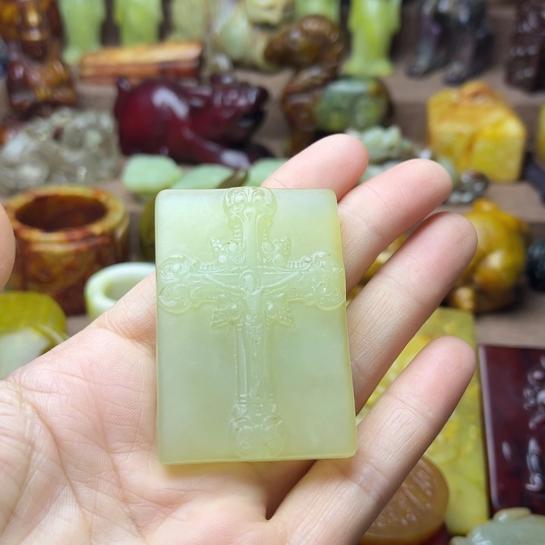 白玉菩提吊坠56。。