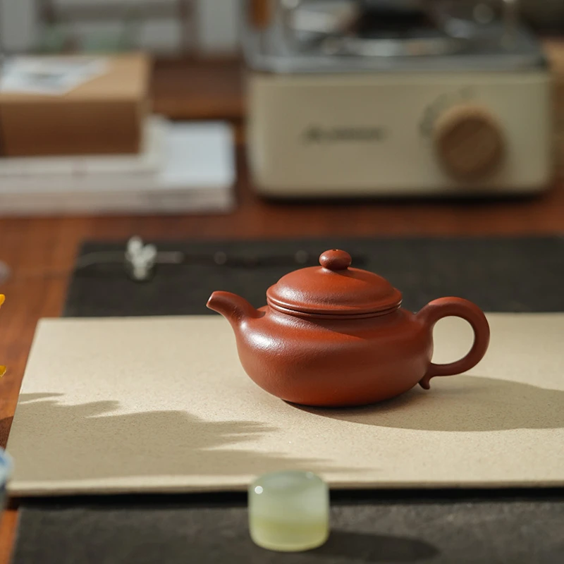 0添加国色天香系列铁15%黄龙山大红袍红泥单一矿仿古180毫升全手