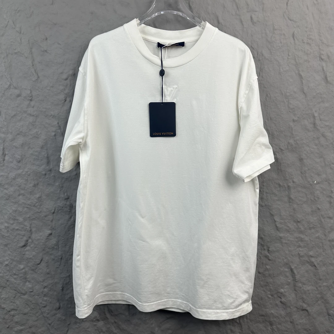 全新未使用 LouisVuitton/路易威登 白色胸口logo短袖 MD1039 L码