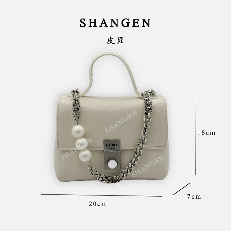 【尚恩CC】SD-5267-奶油白-轻奢时尚女士新款手提单肩斜挎包