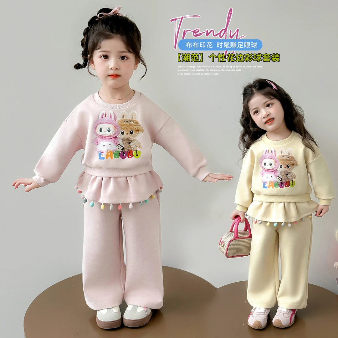 2025小童炸街潮服独特洋气时髦女童装儿童宽松休闲秋季网红套装