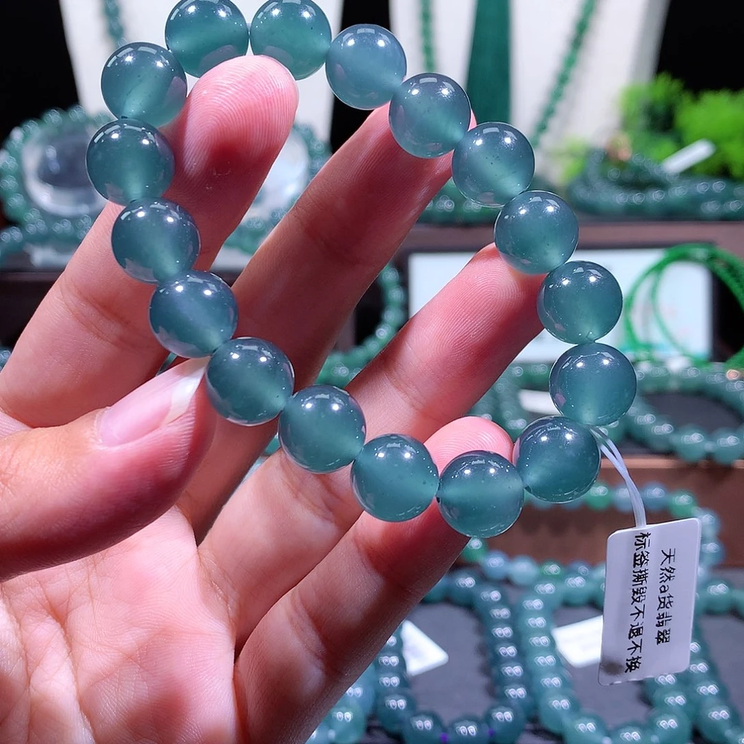 翡翠未镶嵌手链天然a货翡翠手串11.8