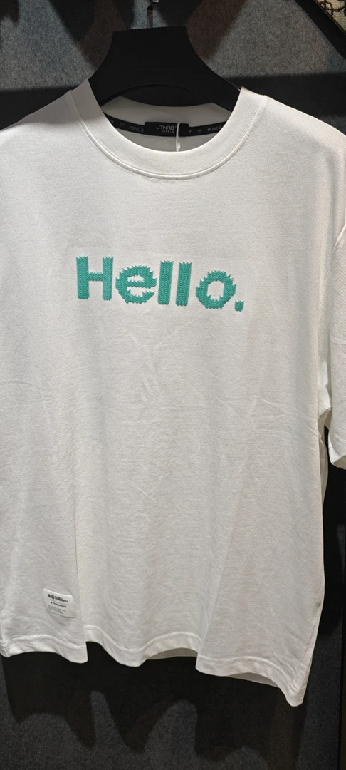 短袖情侣时尚圆领夏季刺绣T恤宽松型韩版均码运动