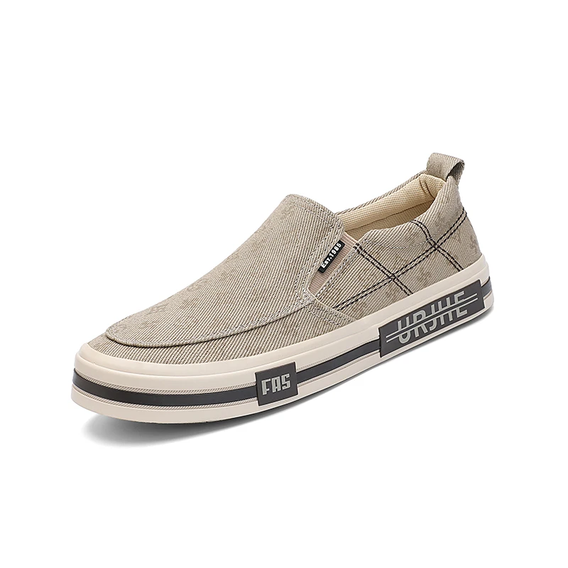 25802 男鞋透气潮鞋秋季男士帆布鞋韩版百搭布鞋一脚蹬懒人休闲鞋
