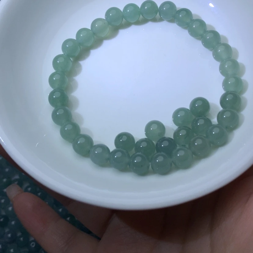 【闪购商品】未镶嵌手链翡翠卡6.8冰蓝水15颗 手链拍2单